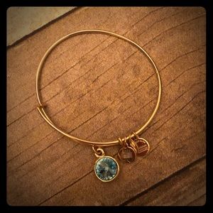 EUC Alex and Ani March birthstone bangle
